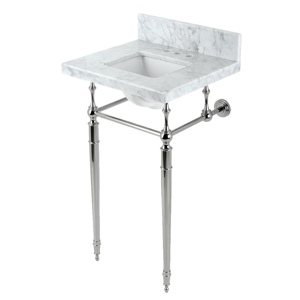Edwardian 19 Inch Console Sink in Carrara Marble