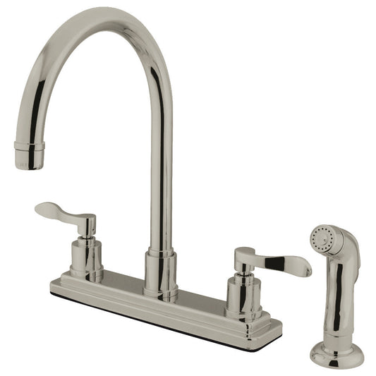 Centerset Kitchen Faucet in Brushed Nickel