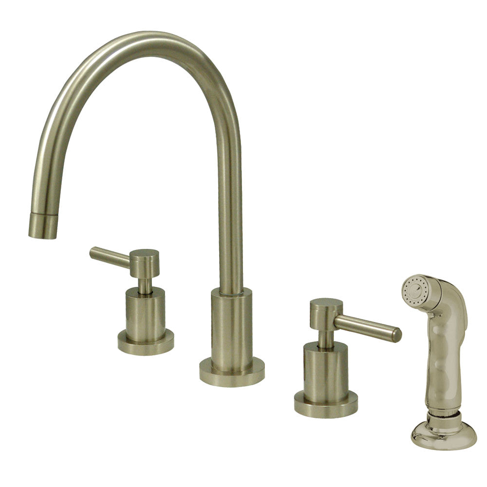 Concord Widespread Kitchen Faucet in Brushed Nickel