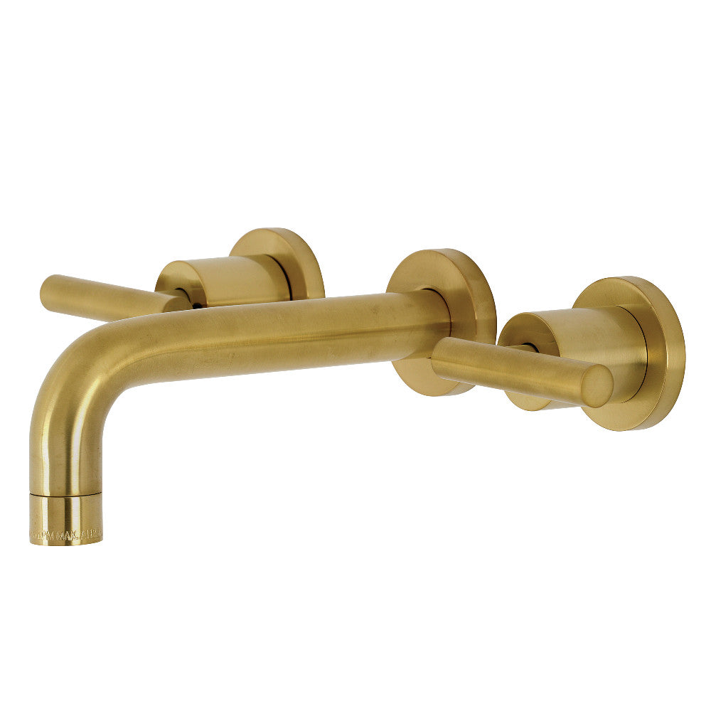 Manhattan Wall-Mount Bathroom Faucet in Brushed Brass