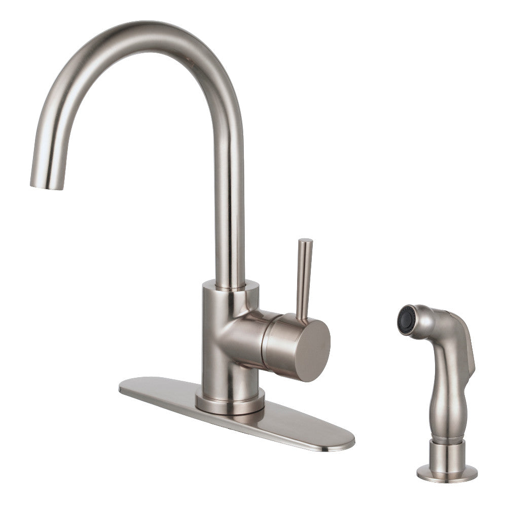 Concord One Handle Kitchen Faucet in Brushed Nickel