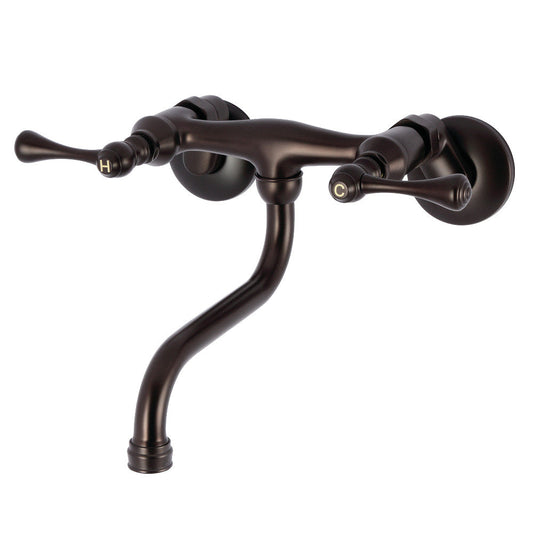 Kingston Wall-Mount Bathroom Faucet in Oil Rubbed Bronze