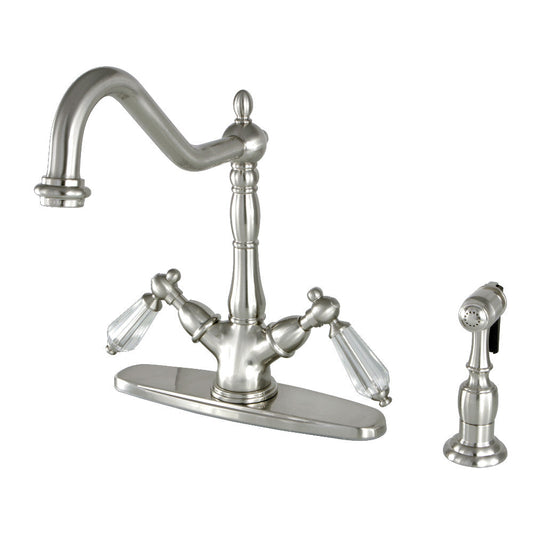 Wilshire Two Handle Single-Hole Kitchen Faucet in Brushed Nickel