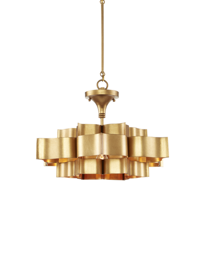 Grand Lotus Small Gold Chandelier