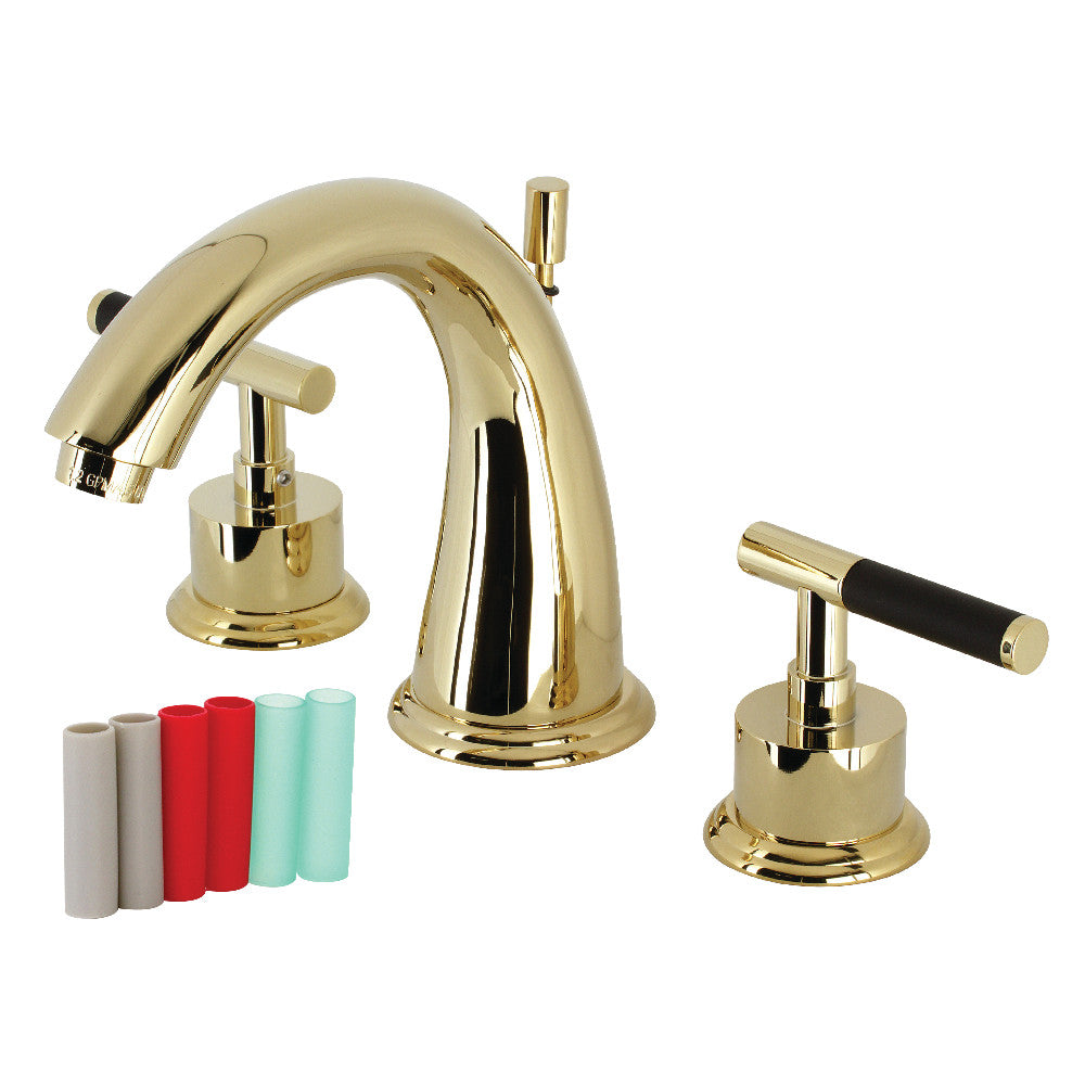 Kaiser Widespread Bathroom Faucet in Polished Brass