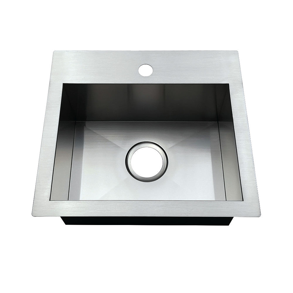 Uptowne 19 Inch Dual-Mount Sink in Brushed Stainless