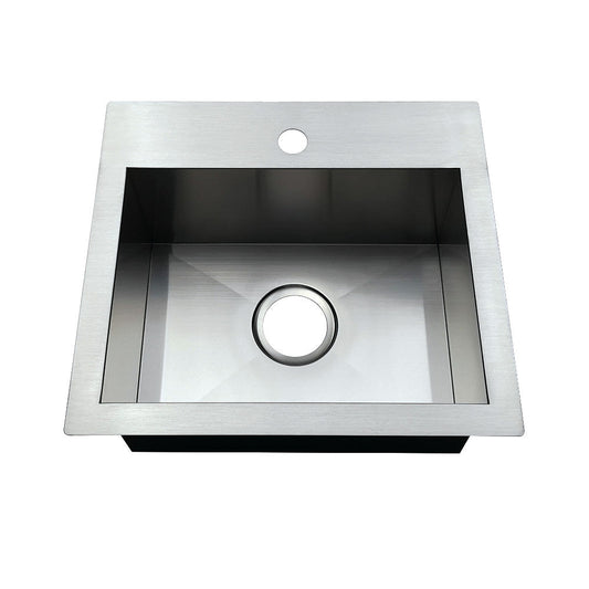 Uptowne 19 Inch Dual-Mount Sink in Brushed Stainless