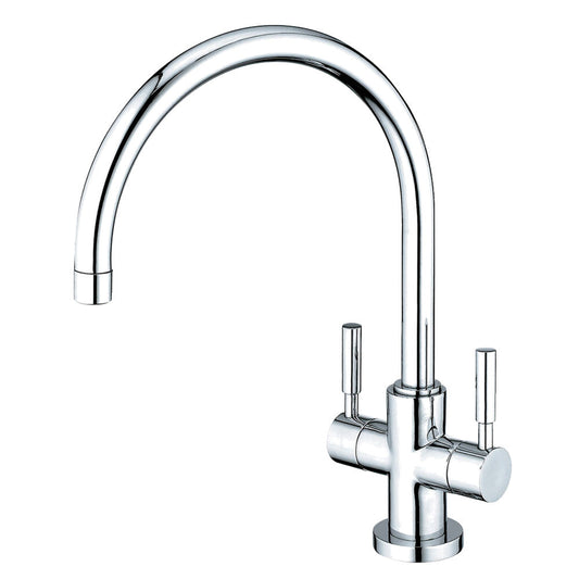 Concord Two Handle Single-Hole Kitchen Faucet in Polished Chrome