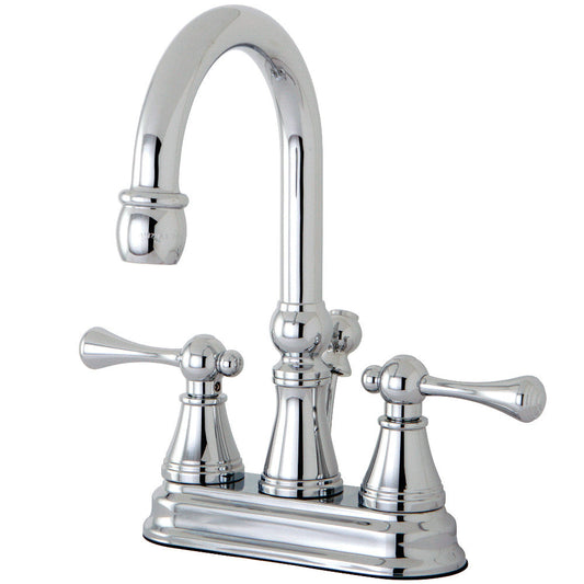Restoration 4 Inch Centerset Bathroom Faucet in Polished Chrome