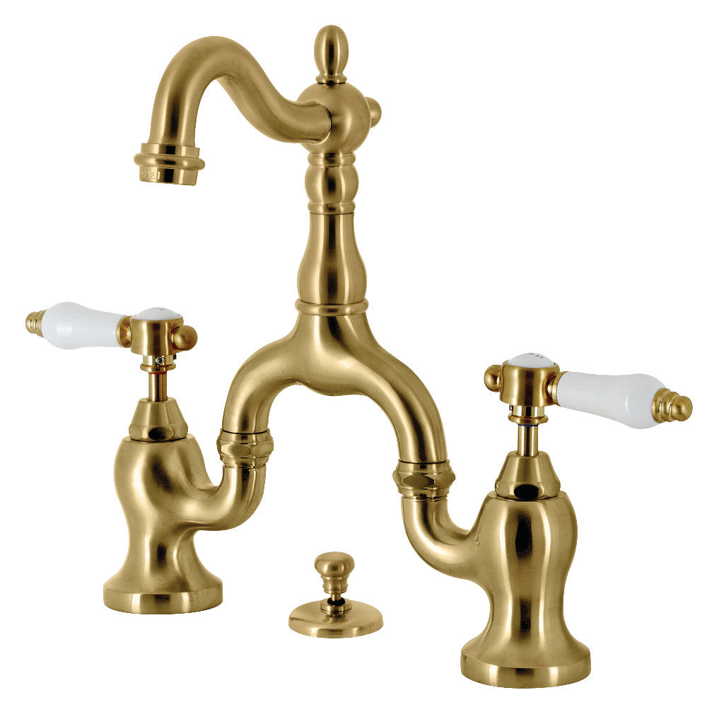 Bel-Air Bridge Bathroom Faucet in Brushed Brass