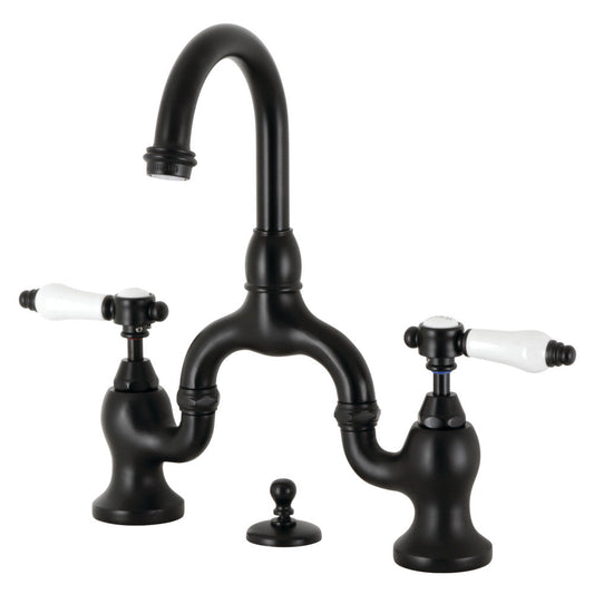 Bel-Air Bridge Bathroom Faucet in Matte Black