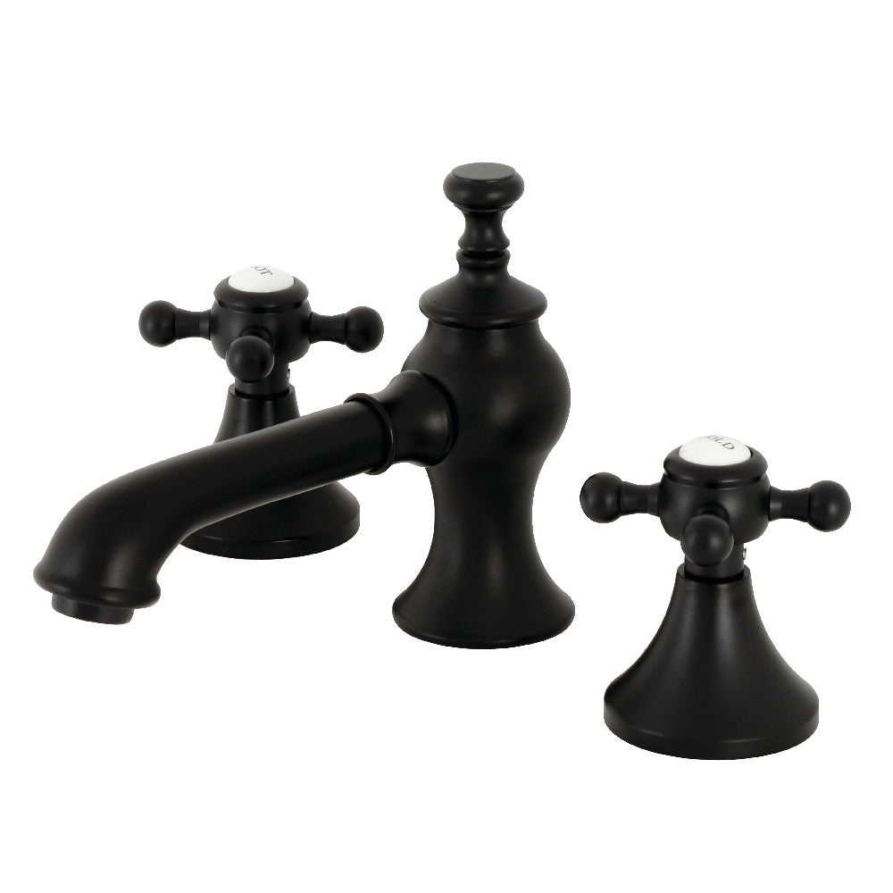 English Country Widespread Bathroom Faucet in Matte Black