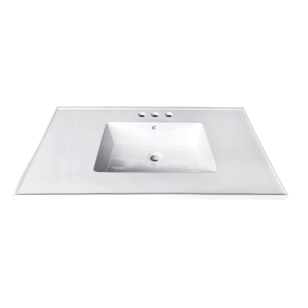 Continental 31.13 Inch Vanity Sink Top in White