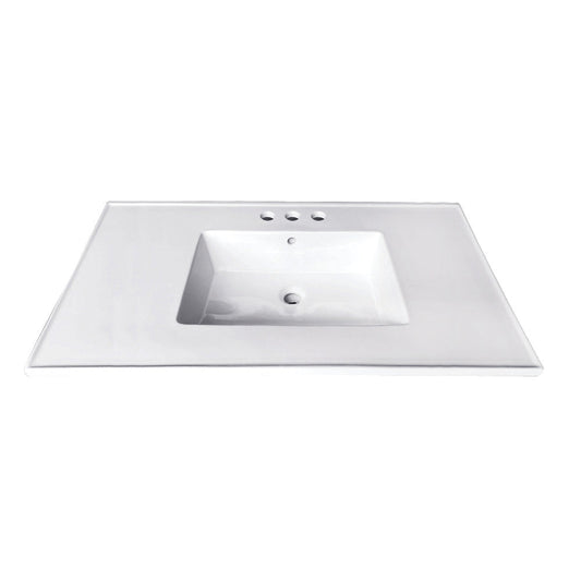 Continental 31.13 Inch Vanity Sink Top in White