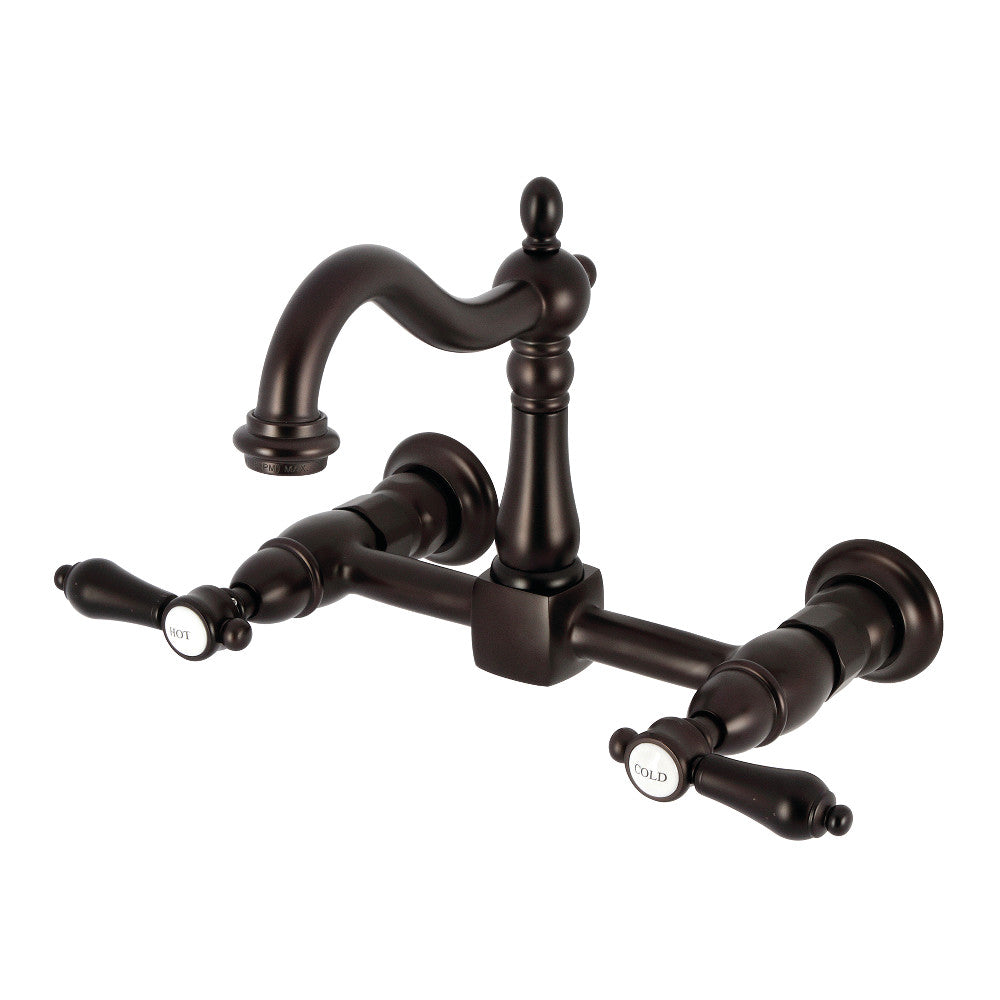 Heirloom Wall Mount Kitchen Faucet in Oil Rubbed Bronze