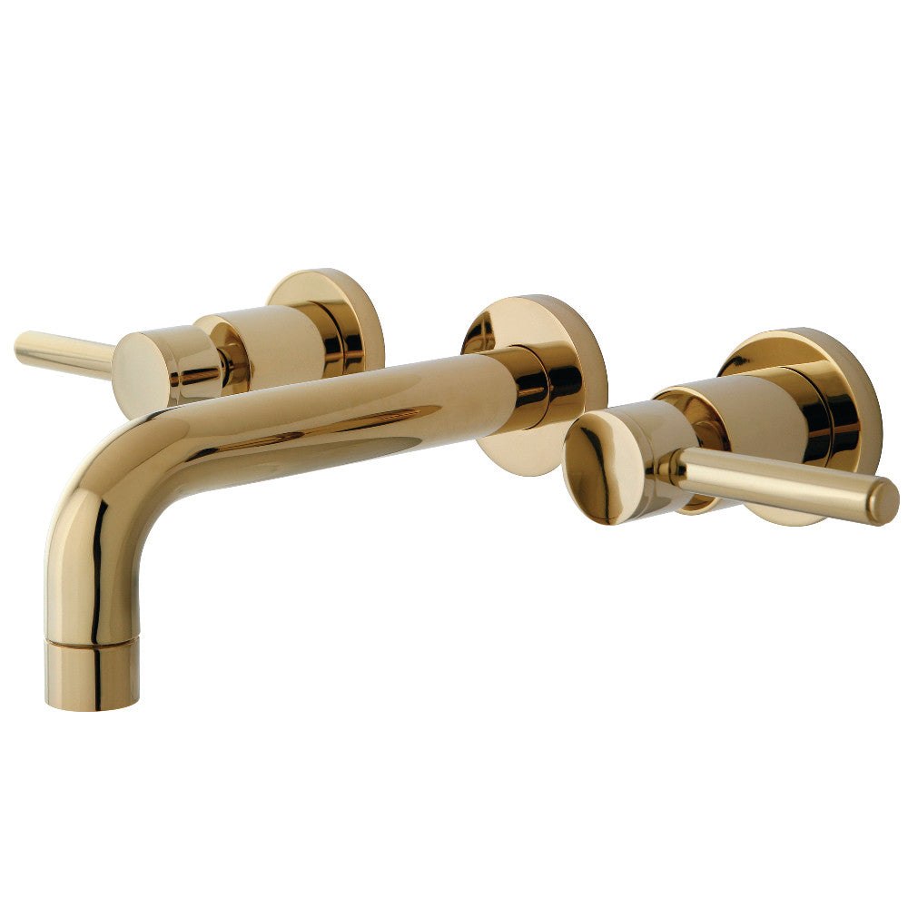 Concord Wall-Mount Bathroom Faucet in Polished Brass