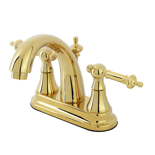 Templeton 4 Inch Centerset Bathroom Faucet in Polished Brass