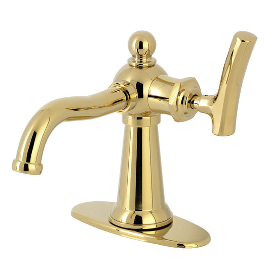 Hallerbos Single-Hole Bathroom Faucet in Polished Brass