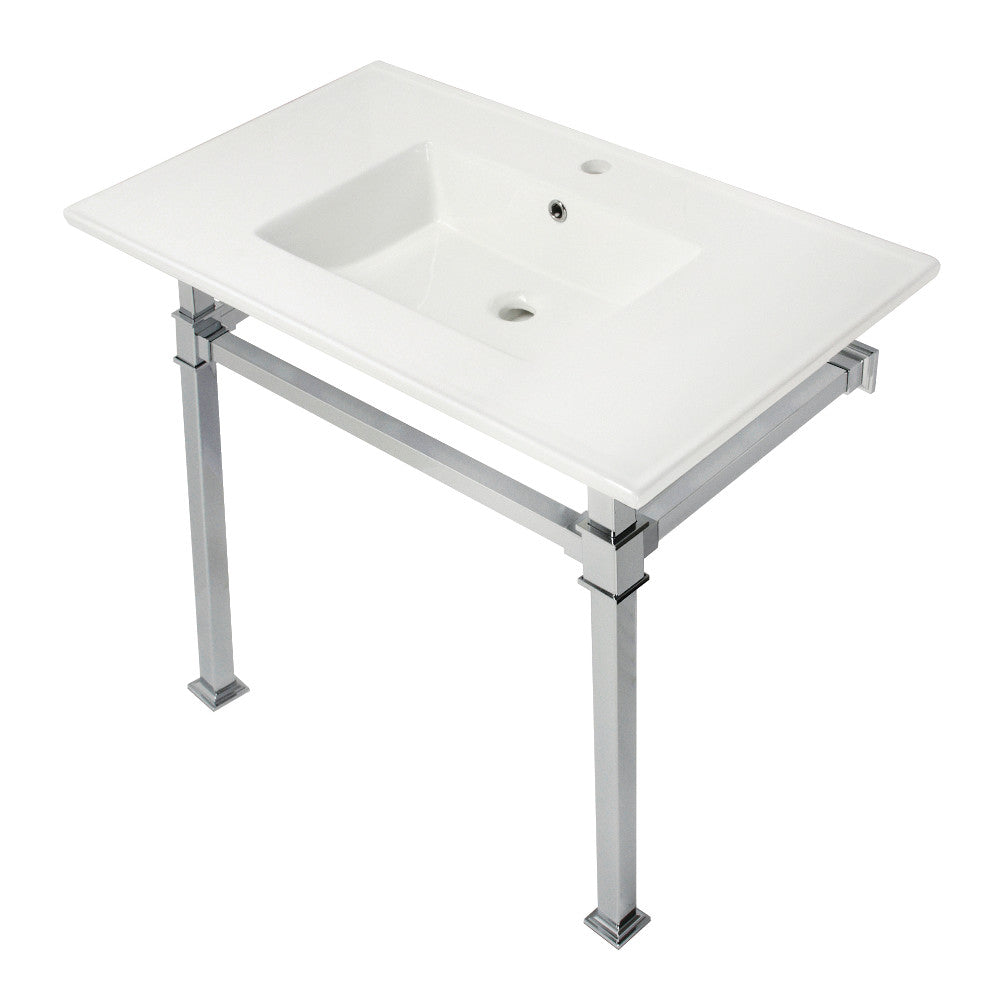 Monarch 37.38 Inch Console Sink in White