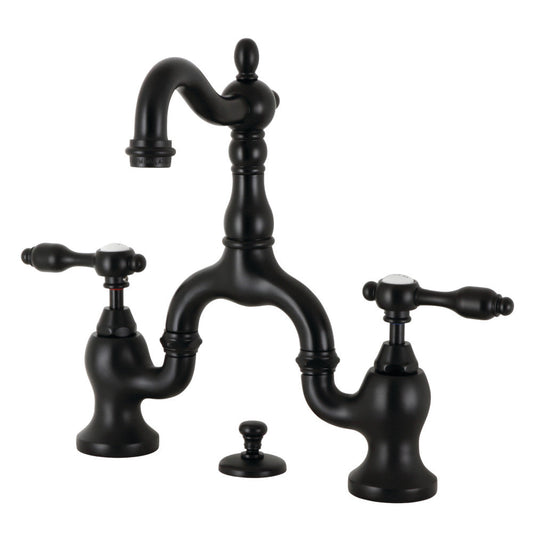 Tudor Bridge Bathroom Faucet in Matte Black
