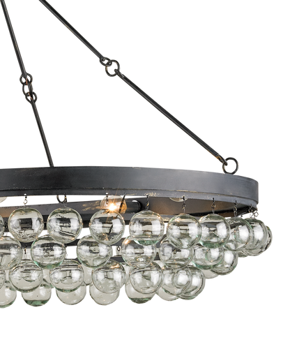Balthazar Glass Oval Chandelier