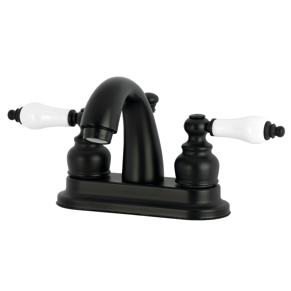 Restoration 4 Inch Centerset Bathroom Faucet in Matte Black