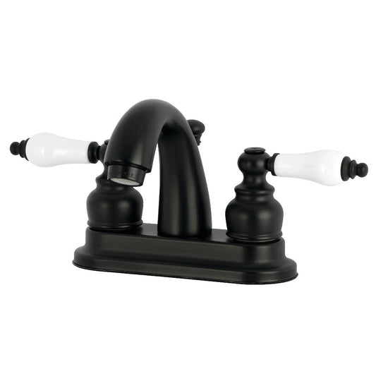 Restoration 4 Inch Centerset Bathroom Faucet in Matte Black