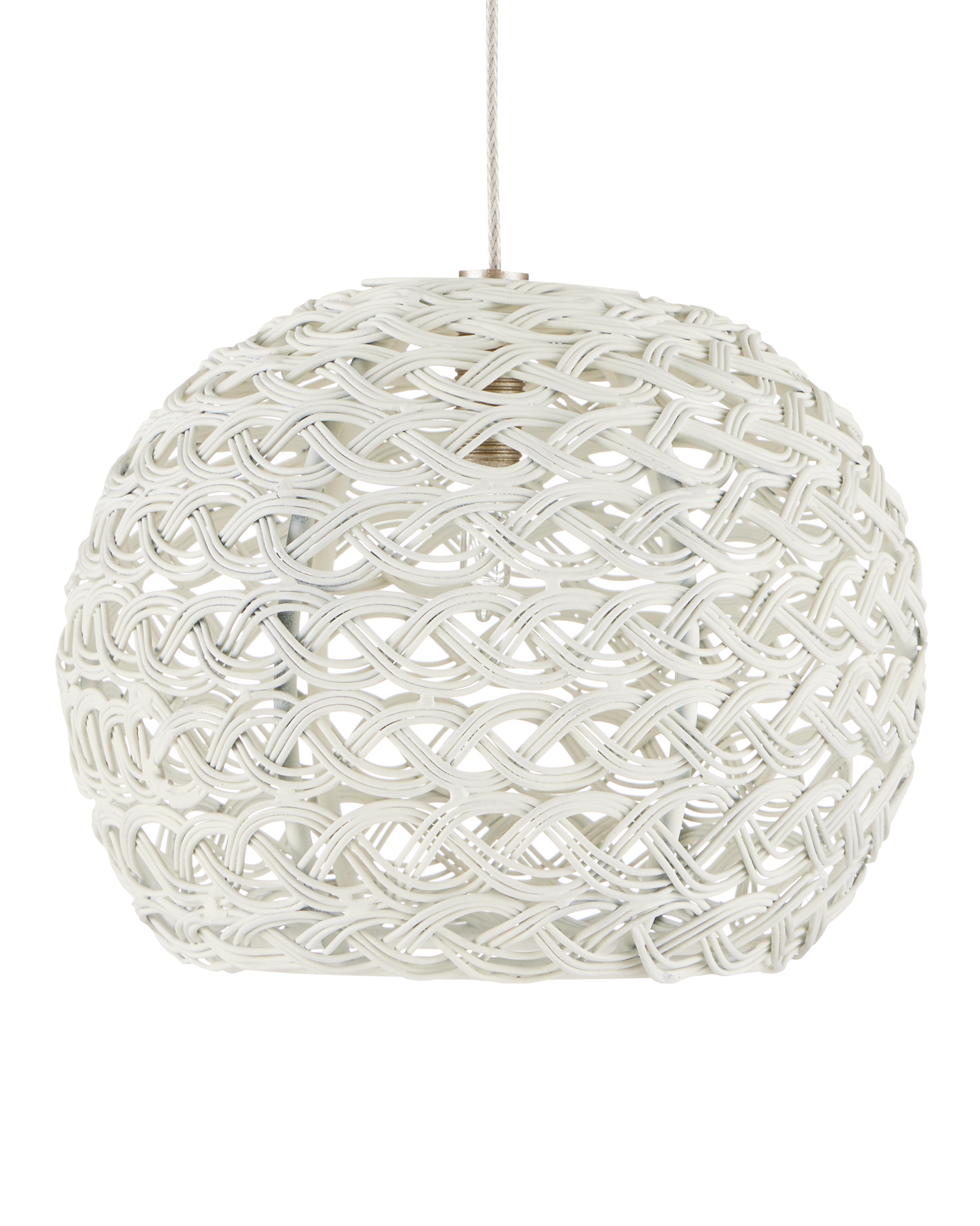 Piero White 1-Light Round Multi-Drop Pendant