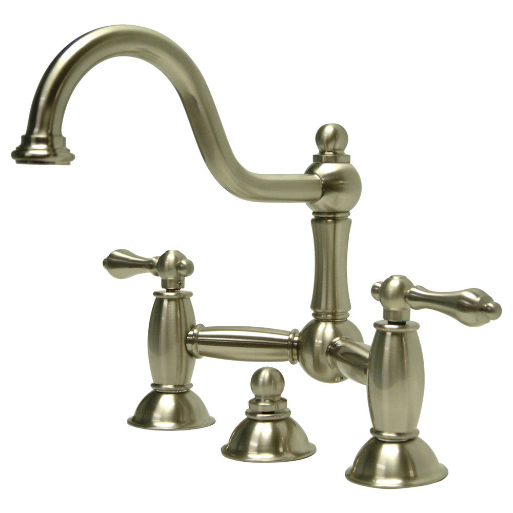 Restoration Bridge Bathroom Faucet in Brushed Nickel