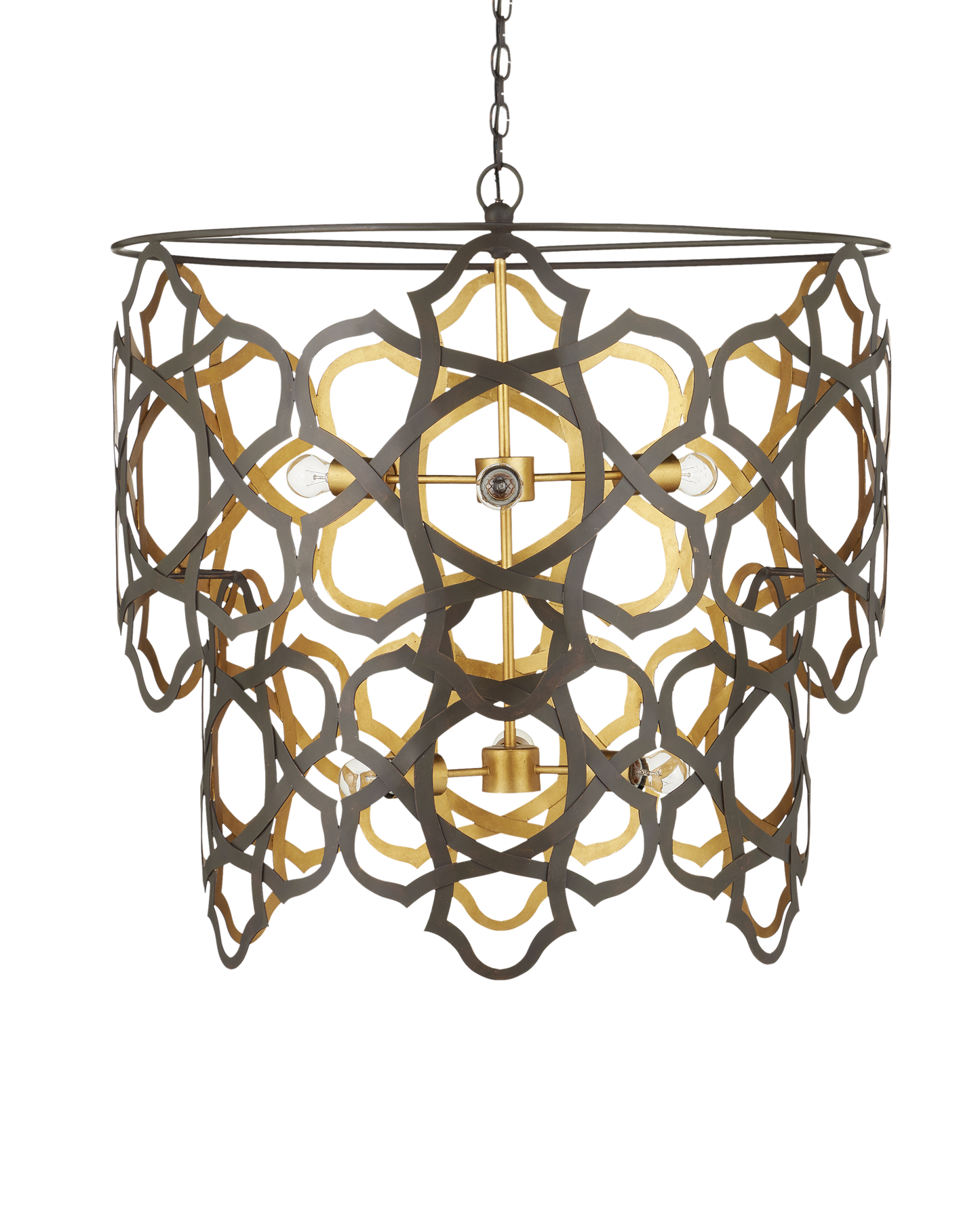 Mauresque Medium Bronze & Gold Chandelier