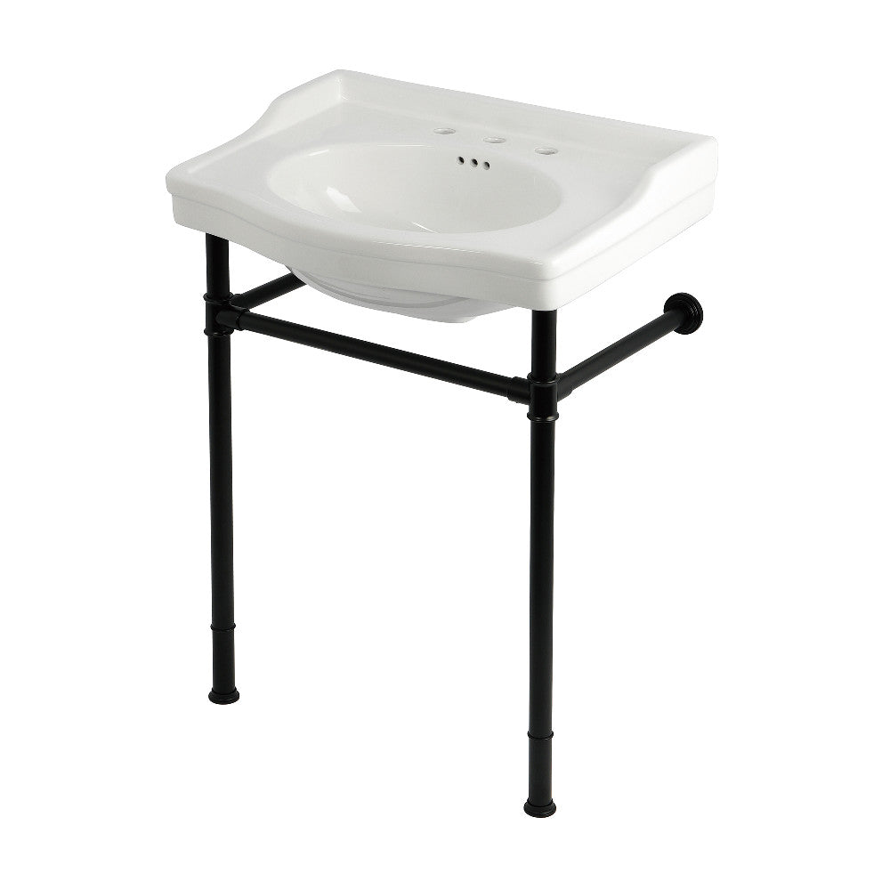 Victorian 29.94 Inch Console Sink in White