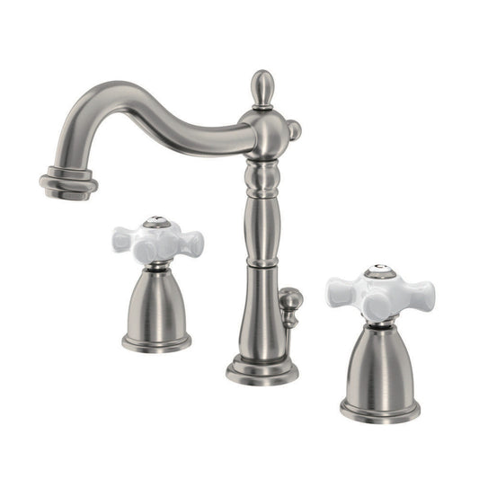 Heritage Widespread Bathroom Faucet in Brushed Nickel