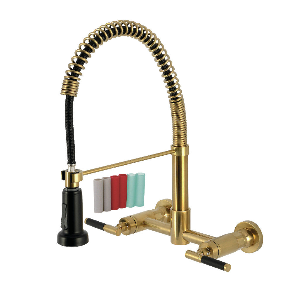 Kaiser Pre-Rinse Kitchen Faucet in Brushed Brass