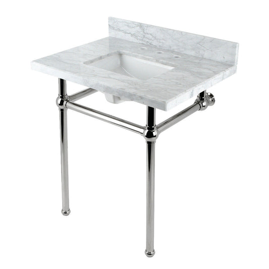 Templeton 30 Inch Console Sink in Carrara Marble