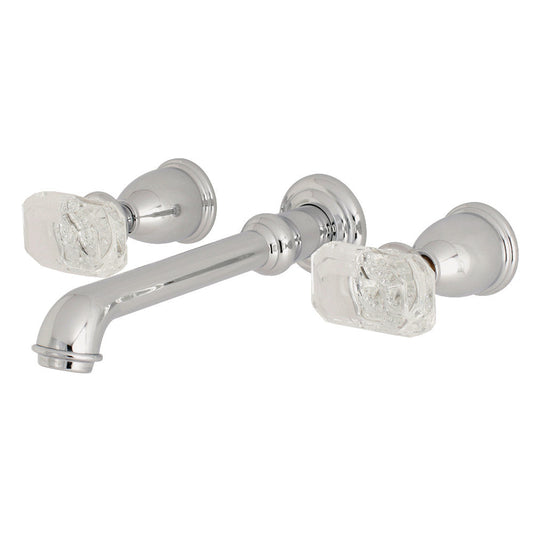 Krystal Onyx Wall-Mount Bathroom Faucet in Polished Chrome