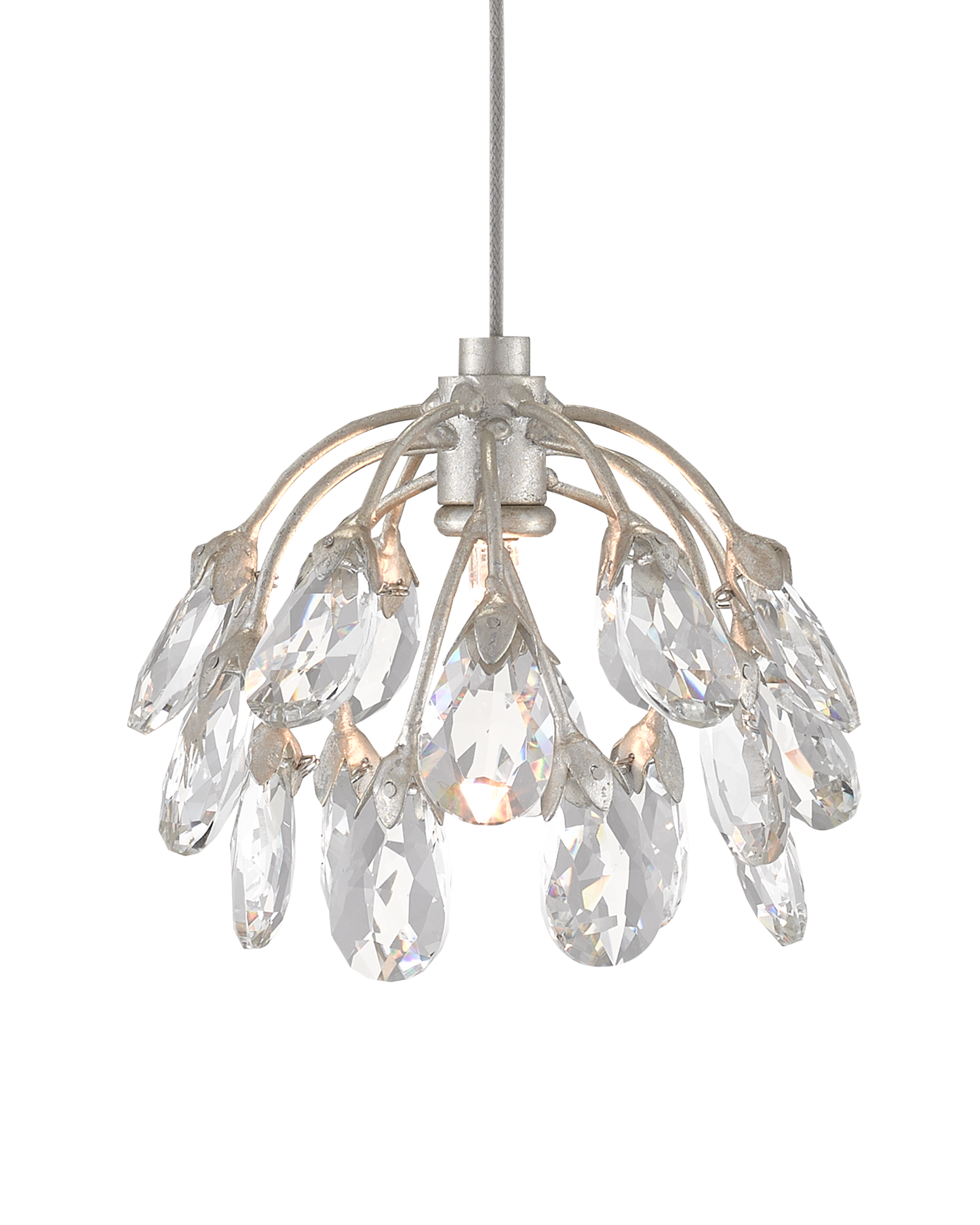 Crystal Bud 7-Light Round Multi-Drop Pendant