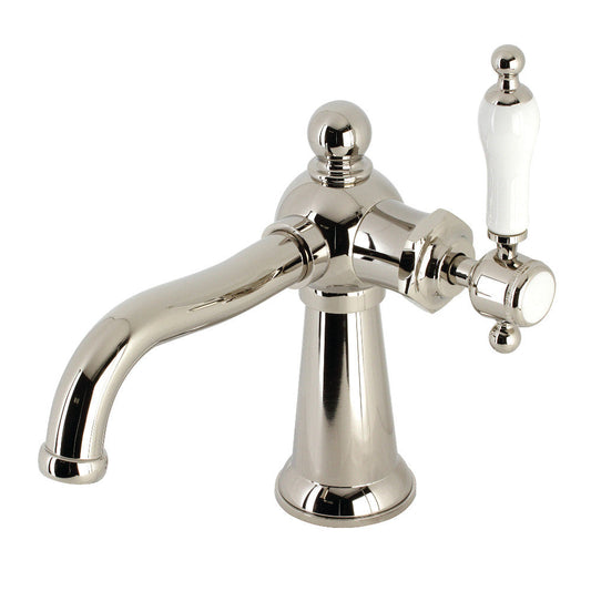 Nautical Single-Hole Bathroom Faucet in Polished Nickel