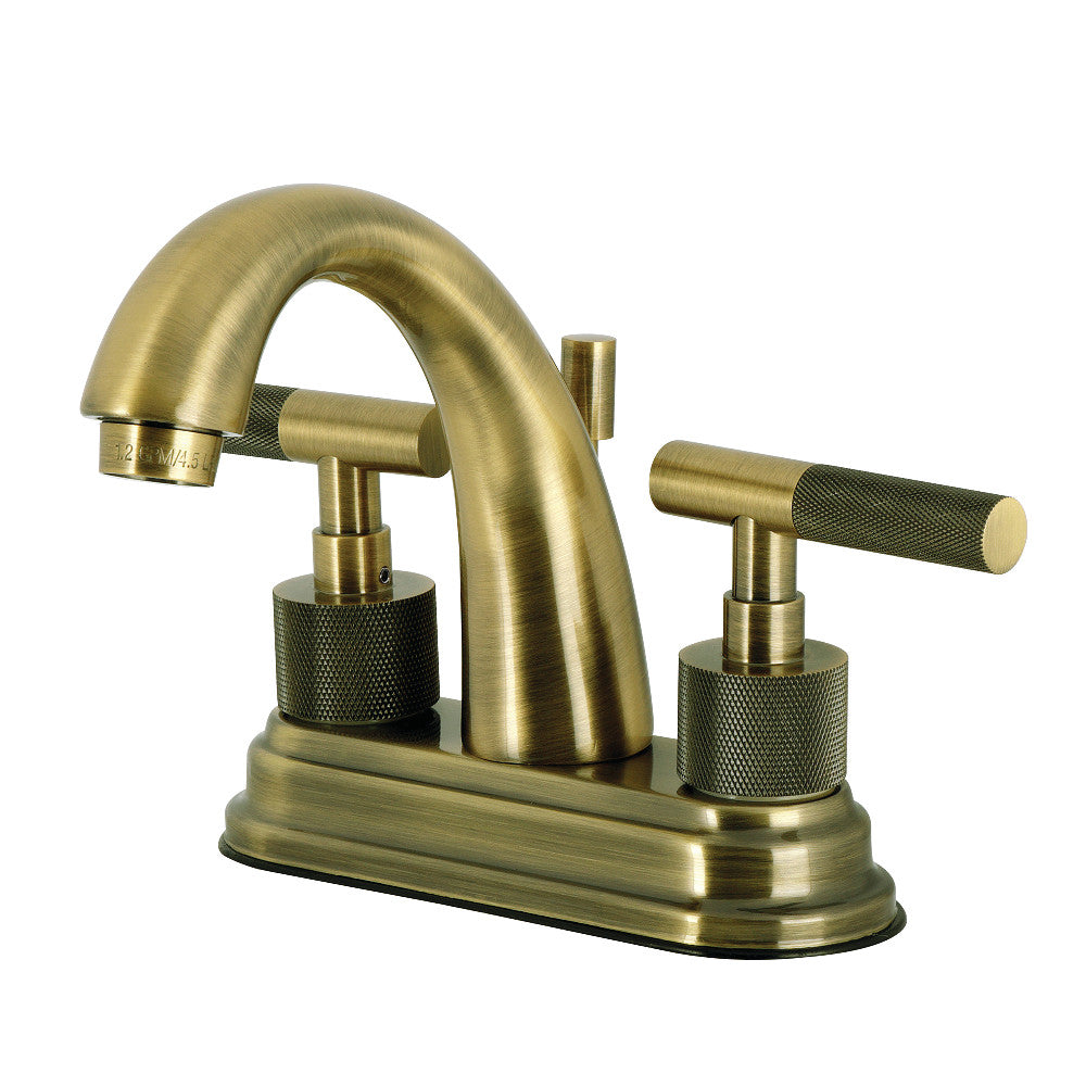 Convergent 4 Inch Centerset Bathroom Faucet in Antique Brass
