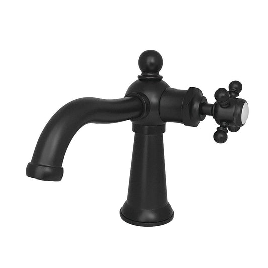 Nautical Single-Hole Bathroom Faucet in Matte Black