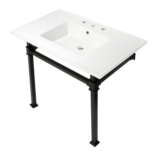 Monarch 37.38 Inch Console Sink in White