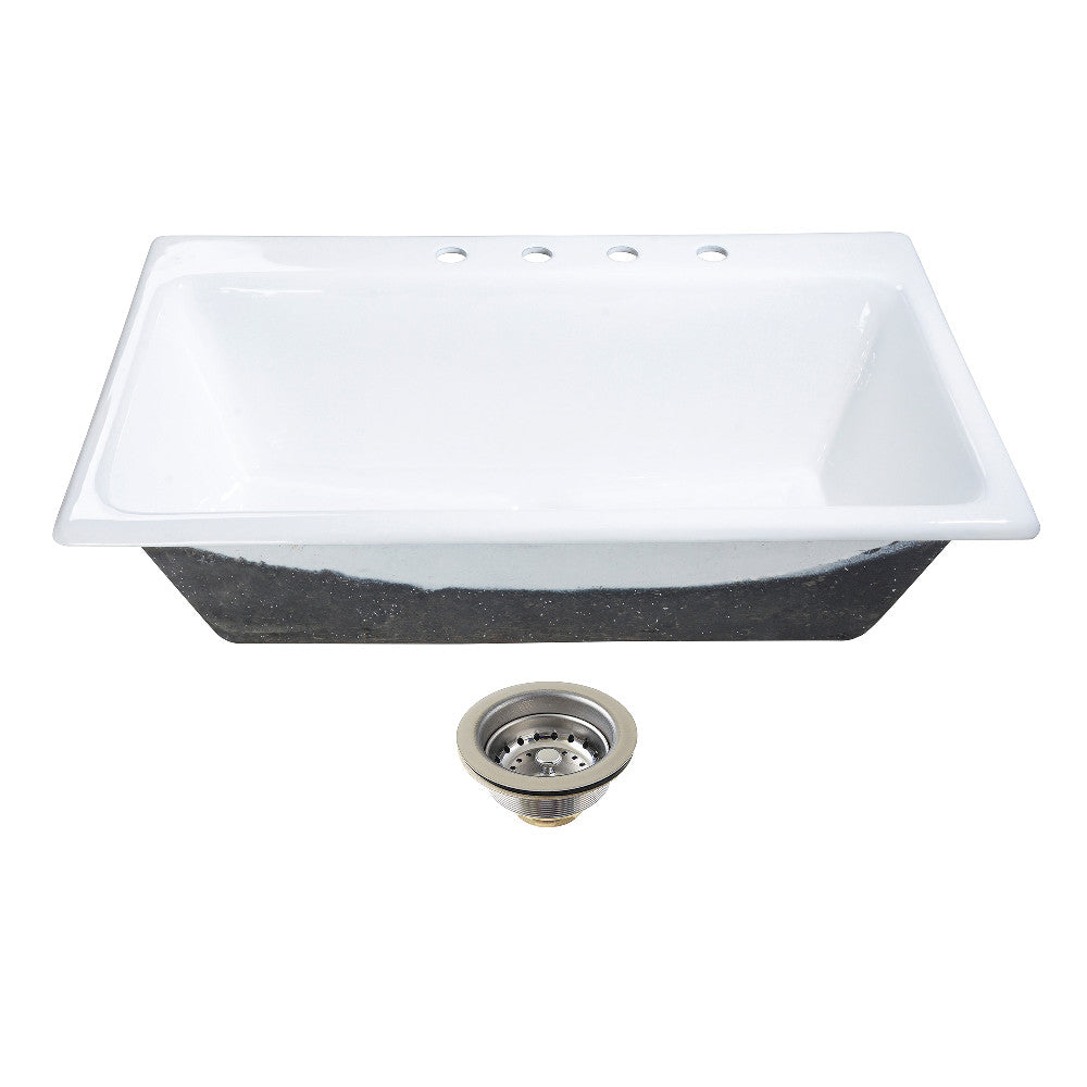 Towne 36 Inch Drop-In Kitchen Sink in White