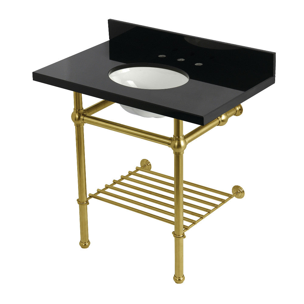 Templeton 36 Inch Console Sink in Brushed Brass