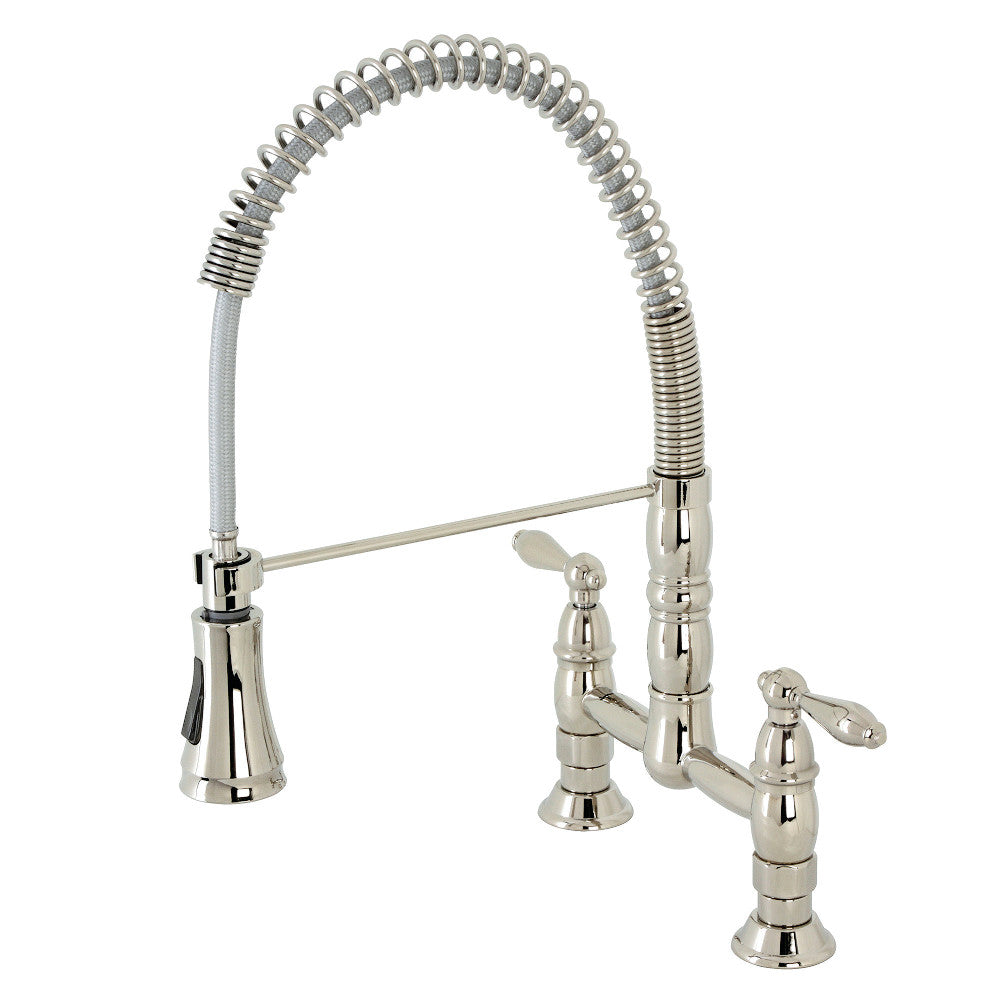 Heritage Pre-Rinse Kitchen Faucet in Polished Nickel
