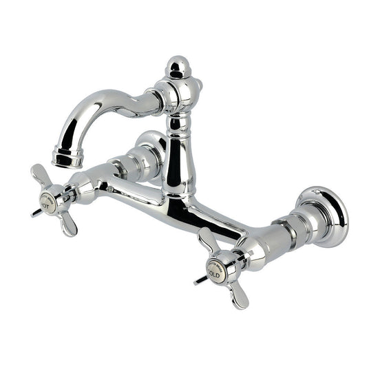 Vintage Wall Mount Kitchen Faucet in Polished Chrome