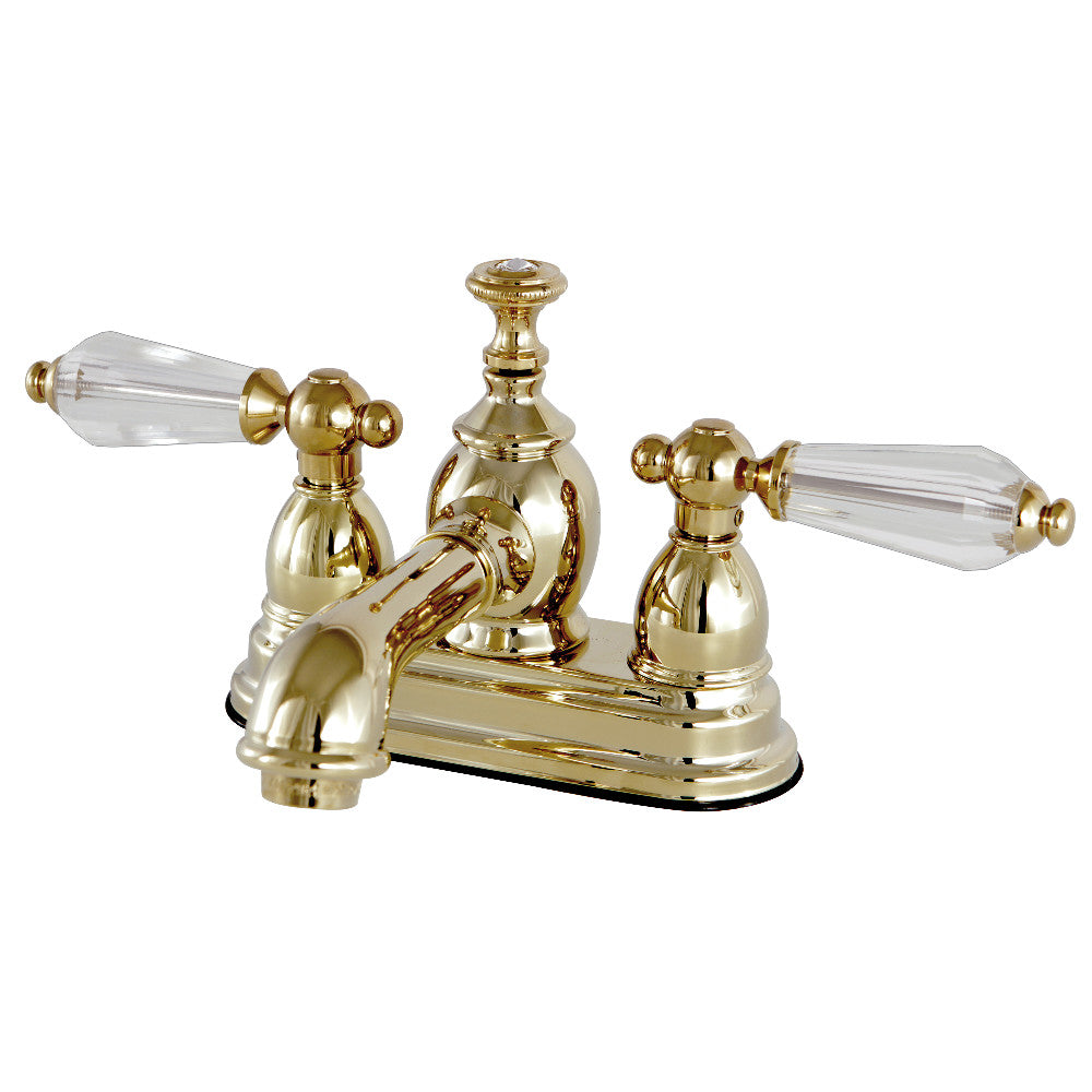 Wilshire 4 Inch Centerset Bathroom Faucet in Polished Brass