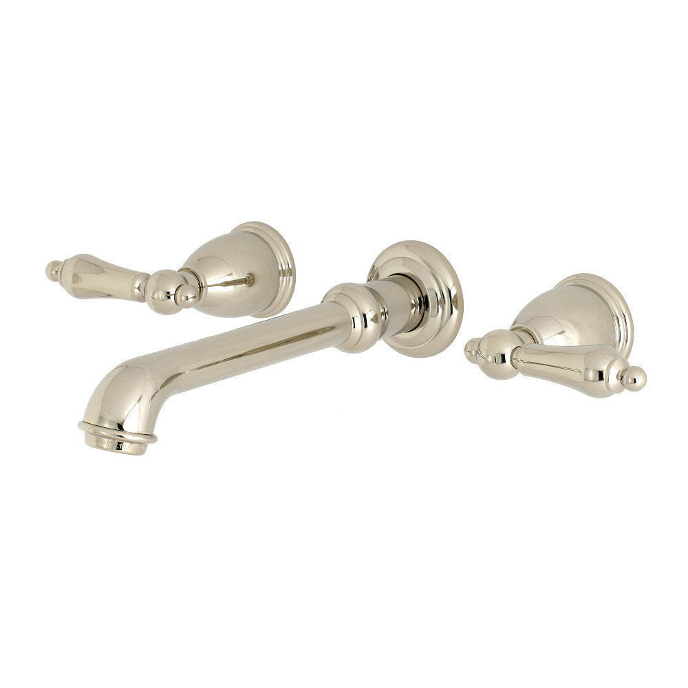 English Country Wall-Mount Bathroom Faucet in Polished Nickel