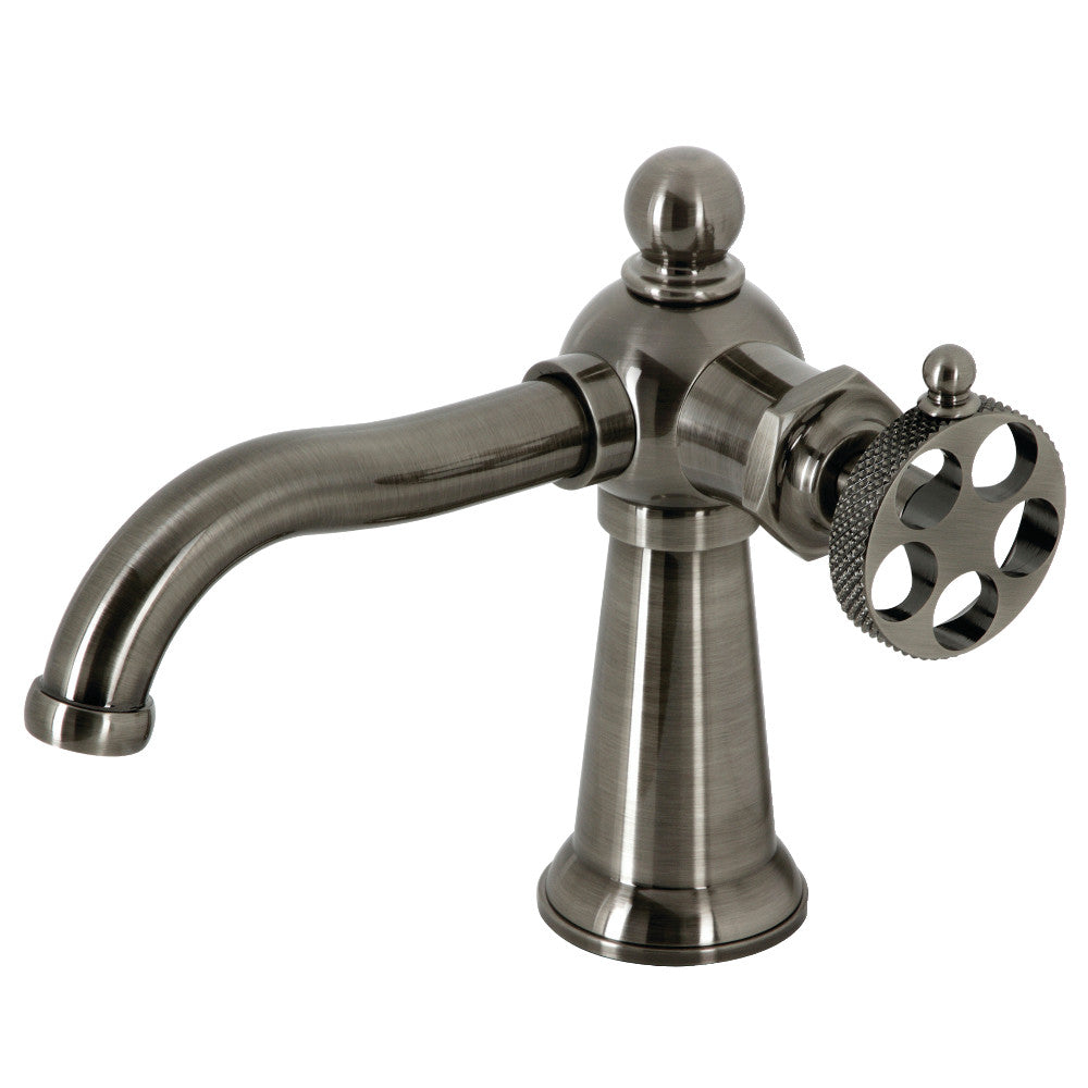 Webb Single-Hole Bathroom Faucet in Black Stainless