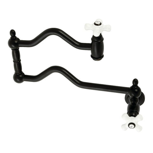 Heritage Pot Filler Faucet in Matte Black