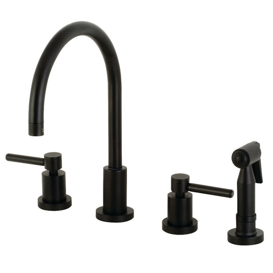 Concord Widespread Kitchen Faucet in Matte Black