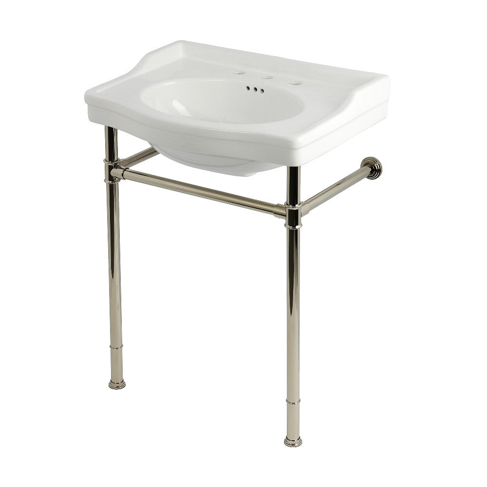 Victorian 29.94 Inch Console Sink in White